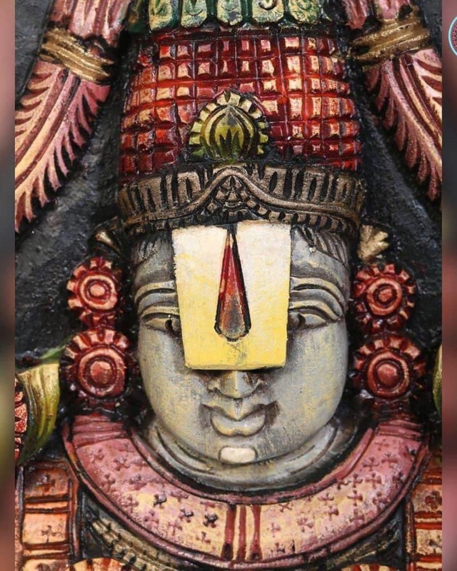 Woodcarved Tirupati Balaji Wall Mount.balaji Wood Panel .handmade