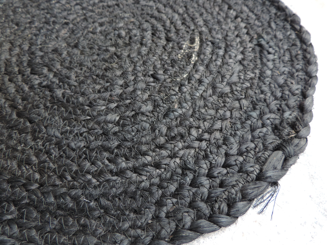 Ar Antique Rugs Round Handmade Braided Jute Placemats 30 Cm - Dining Table, Bed Side/Centre Table/Shelves